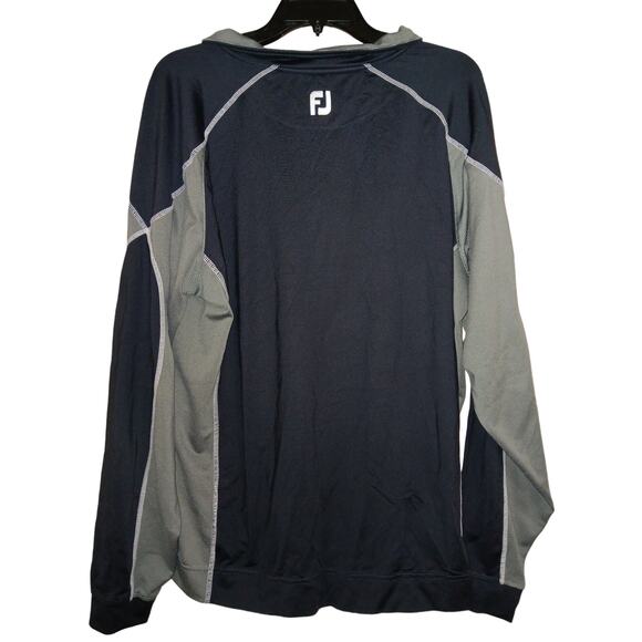 Footjoy Mixed Texture 1/2 zip pullover silver and gray Size L - Picture 2 of 2